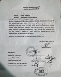 Keluarga Sonny Memohon Maaf Kepada Umat Islam, Proses Hukum Jalan Terus
